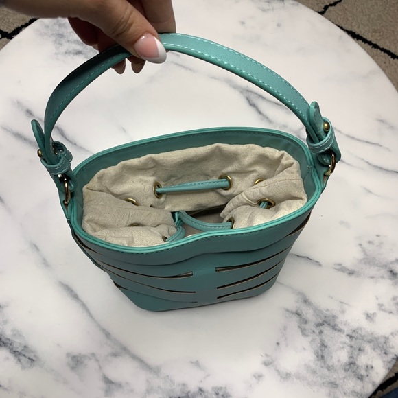 Free People Sea-foam Greenish Bucket style handbag - Picture 3 of 6